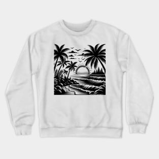 Sunset and Palms Tropical Paradise Escape Crewneck Sweatshirt